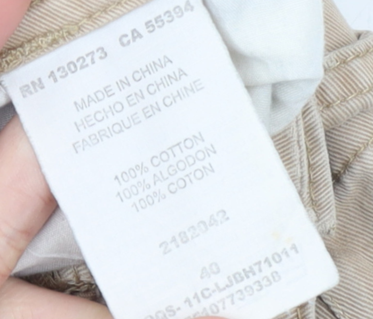 Lee Dungarees Men's Beige Cargo Shorts Size 40 Regular Fit