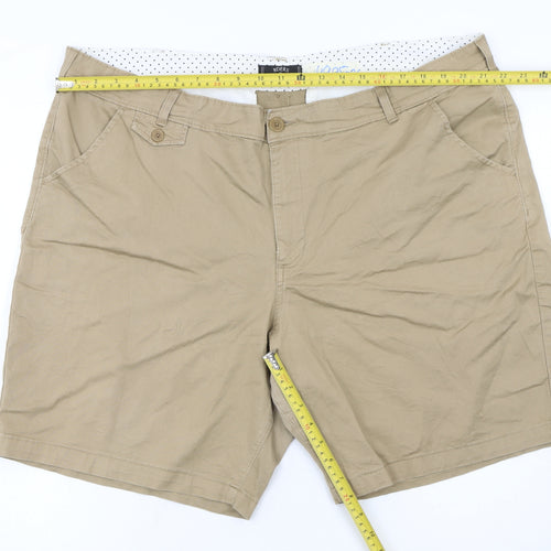 Lee Riders Beige Women's Size 24 Plus Chino Shorts Stretch Twill