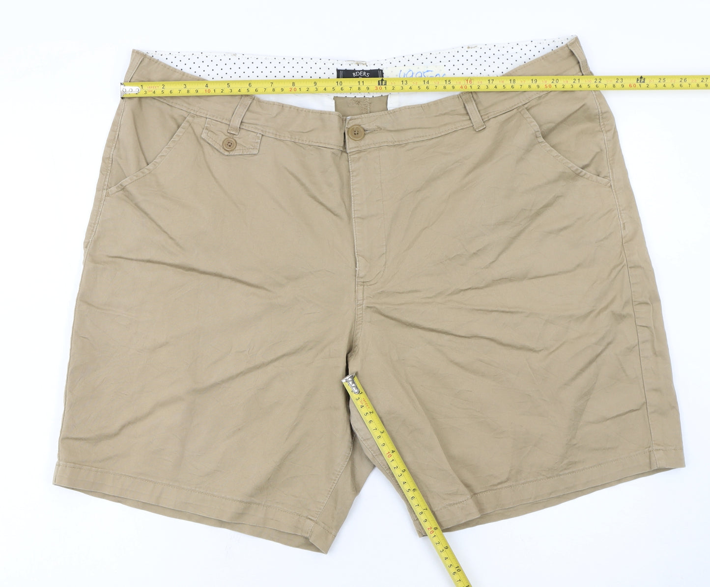 Lee Riders Beige Women's Size 24 Plus Chino Shorts Stretch Twill