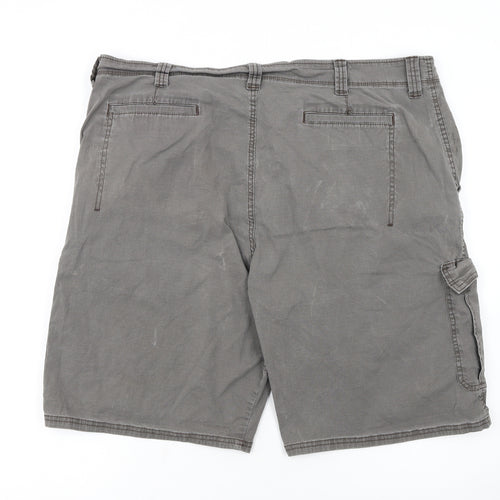 Wrangler Men's Grey Cargo Shorts Size 42 Regular Fit Cotton Blend