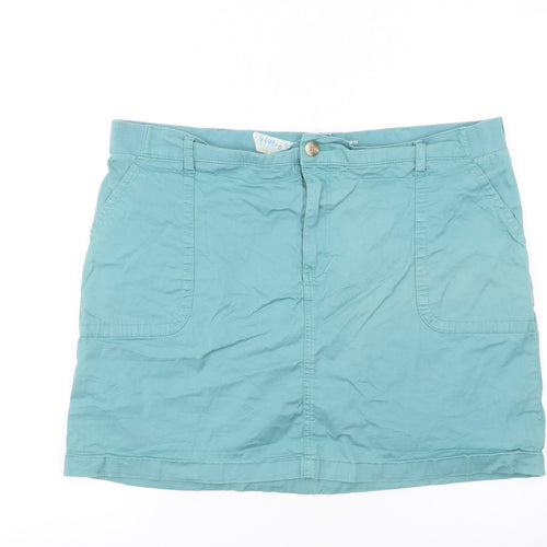 Lee Women’s Blue Cotton Stretch Skort Size 22 Mid Rise Casual