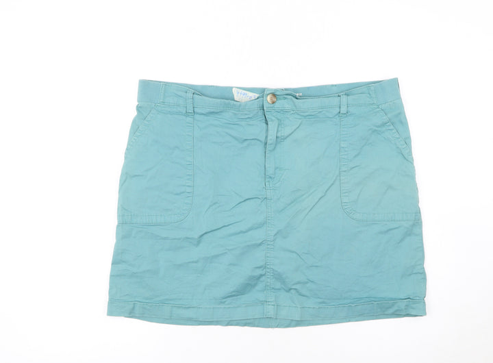 Lee Women’s Blue Cotton Stretch Skort Size 22 Mid Rise Casual
