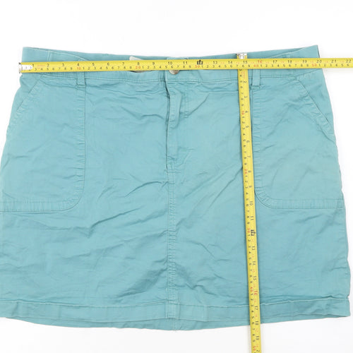 Lee Women’s Blue Cotton Stretch Skort Size 22 Mid Rise Casual