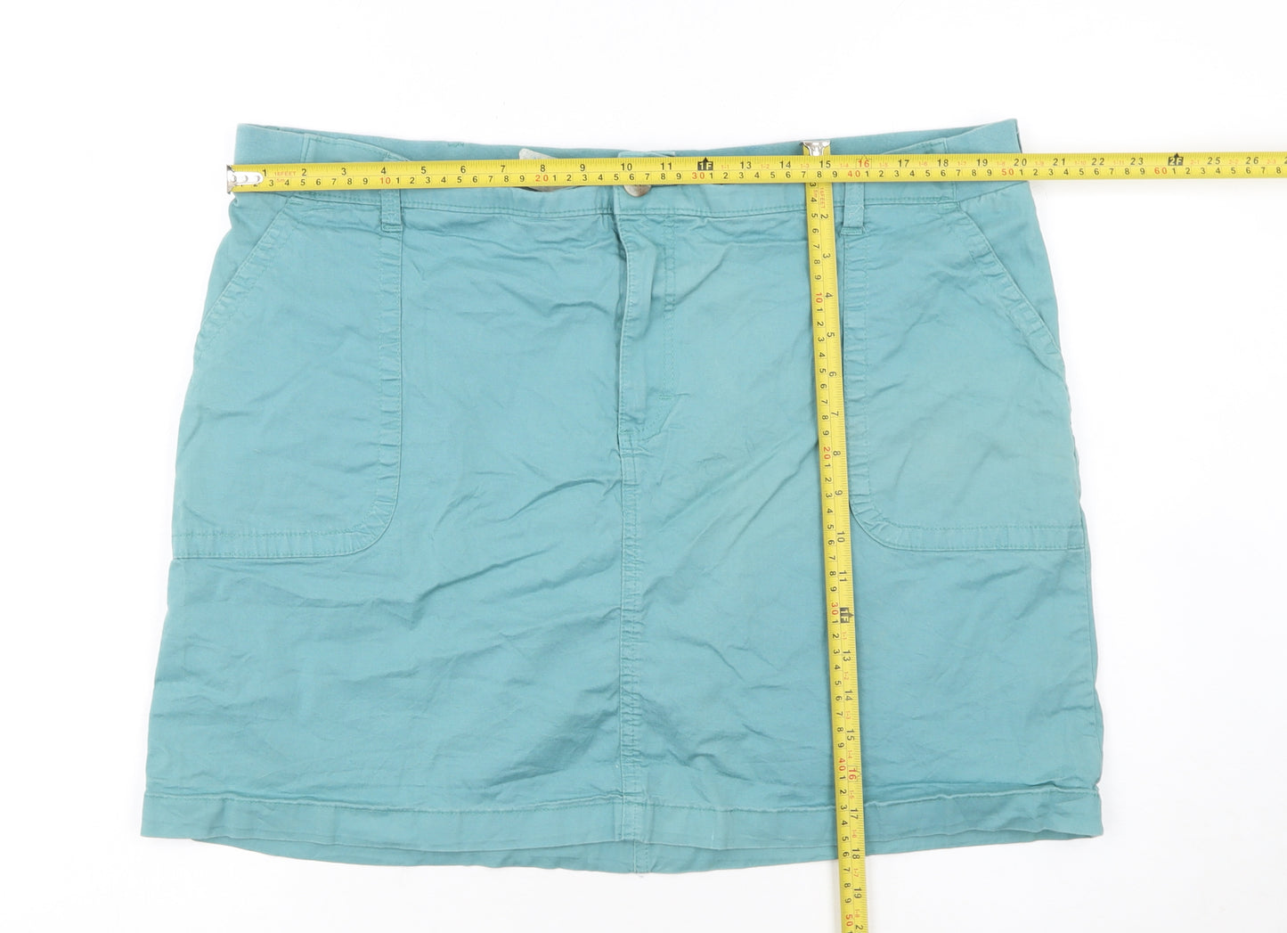 Lee Women’s Blue Cotton Stretch Skort Size 22 Mid Rise Casual