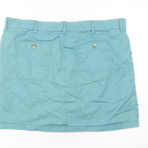 Lee Women’s Blue Cotton Stretch Skort Size 22 Mid Rise Casual