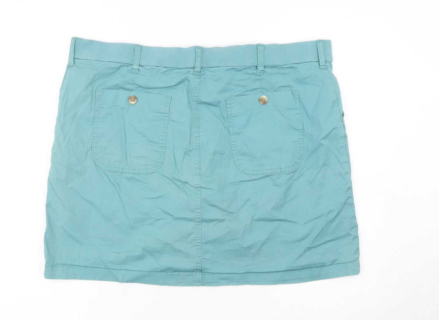 Lee Women’s Blue Cotton Stretch Skort Size 22 Mid Rise Casual