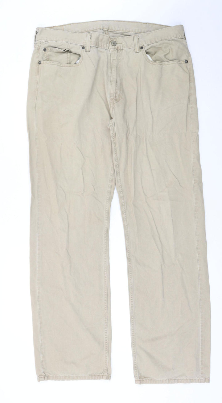 Levi's 559 Men's Beige Cotton Chino Trousers W38 L34 Straight Fit