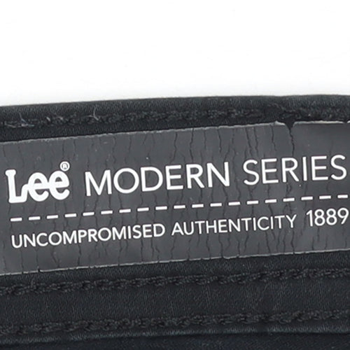 Lee Women Black Straight Jeans Size 16 Stretch Denim