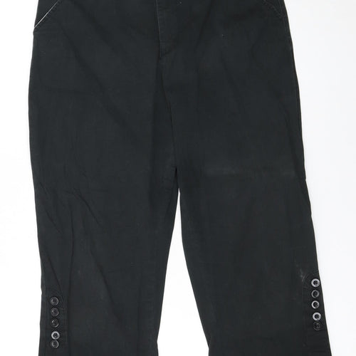 Lee Women's Black Capri Trousers Size 10 Stretch Comfort Fit