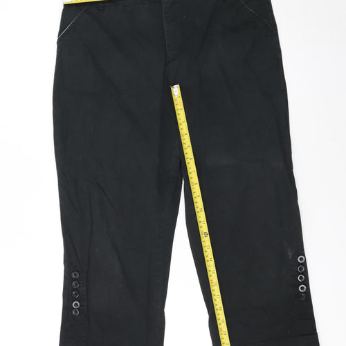 Lee Women's Black Capri Trousers Size 10 Stretch Comfort Fit