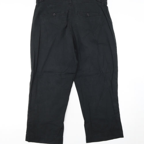 Lee Women's Black Capri Trousers Size 10 Stretch Comfort Fit
