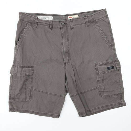 Wrangler Men's Grey Cargo Shorts Size 44 Relaxed Fit Cotton