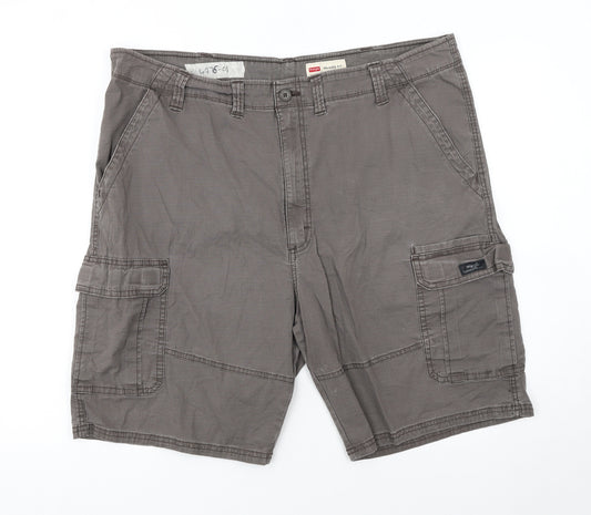 Wrangler Men's Grey Cargo Shorts Size 44 Relaxed Fit Cotton