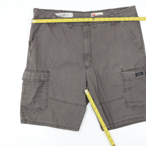 Wrangler Men's Grey Cargo Shorts Size 44 Relaxed Fit Cotton