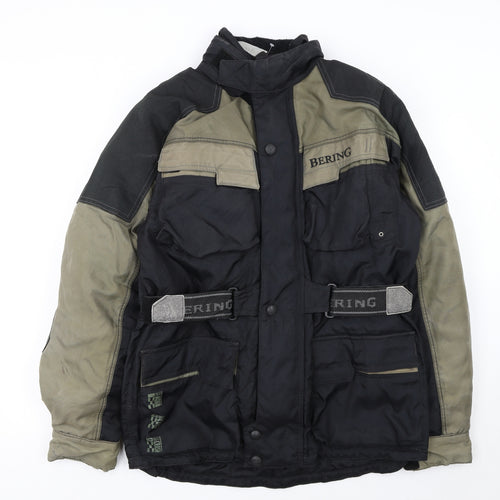 Bering Men’s Black Motorcycle Jacket M Waterproof Windproof Reflective