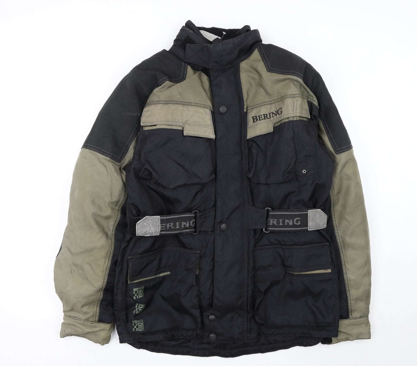 Bering Men’s Black Motorcycle Jacket M Waterproof Windproof Reflective