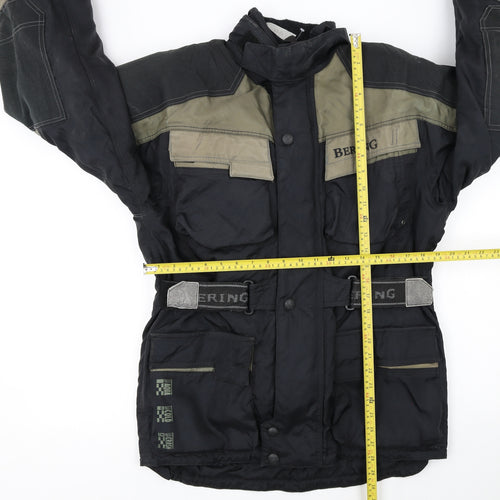 Bering Men’s Black Motorcycle Jacket M Waterproof Windproof Reflective