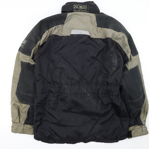 Bering Men’s Black Motorcycle Jacket M Waterproof Windproof Reflective
