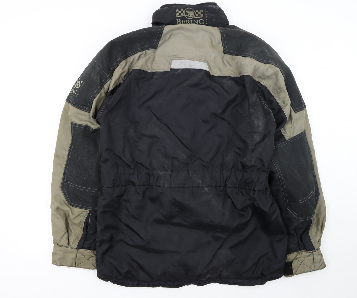 Bering Men’s Black Motorcycle Jacket M Waterproof Windproof Reflective