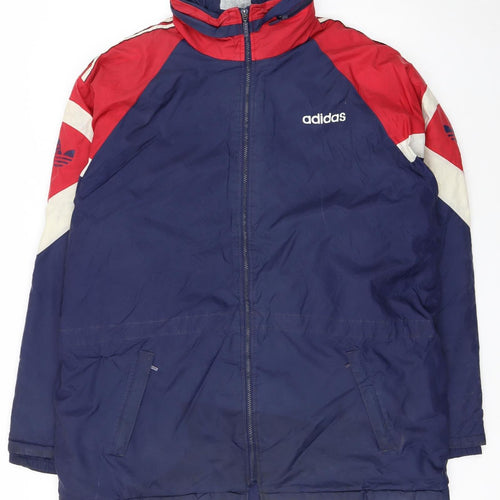 Adidas Men's Blue Red XL Retro 90s Windbreaker Jacket