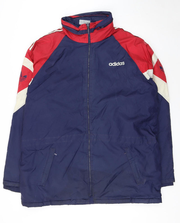 Adidas Men's Blue Red XL Retro 90s Windbreaker Jacket