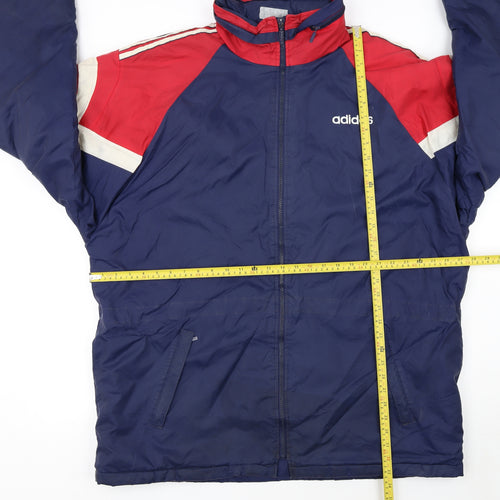 Adidas Men's Blue Red XL Retro 90s Windbreaker Jacket