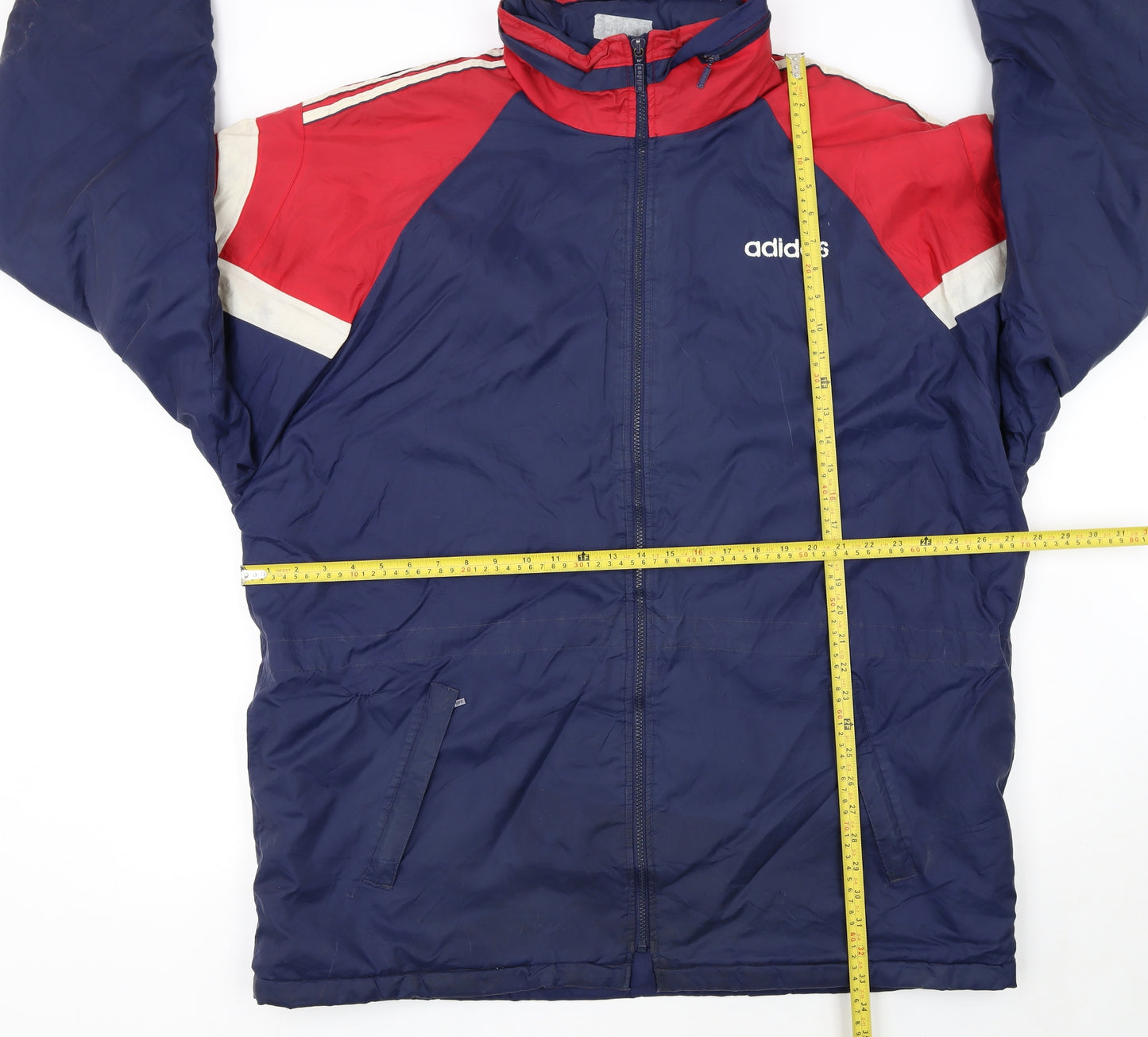 Adidas Men's Blue Red XL Retro 90s Windbreaker Jacket