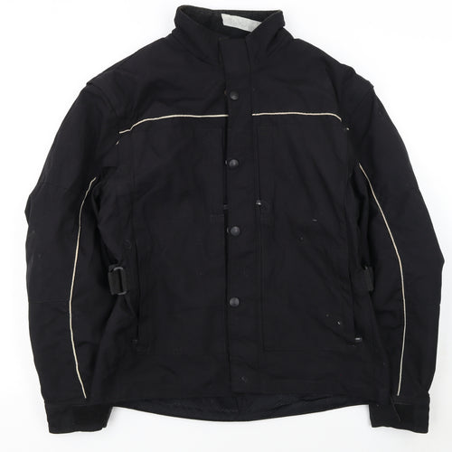 GiMoto Men's Black Motorcycle Jacket Size M Waterproof Lined