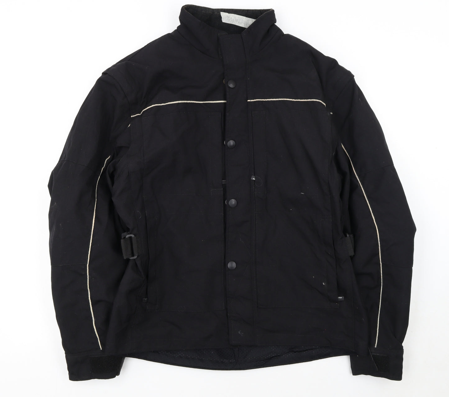 GiMoto Men's Black Motorcycle Jacket Size M Waterproof Lined