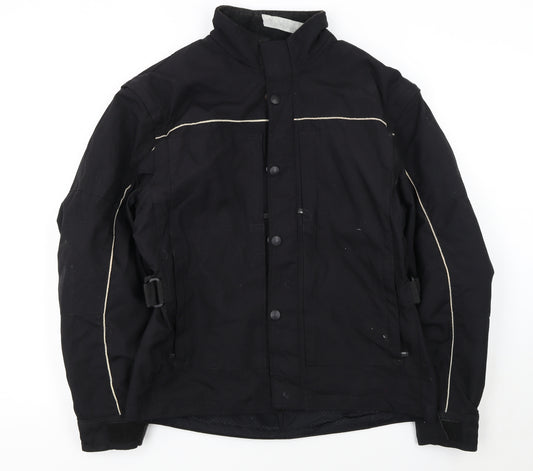 GiMoto Men's Black Motorcycle Jacket Size M Waterproof Lined