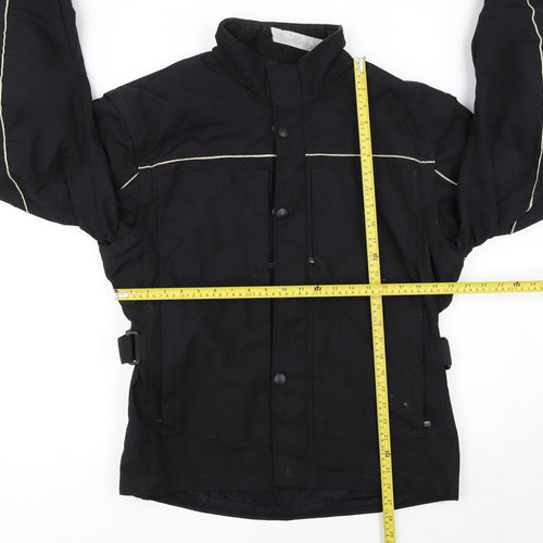 GiMoto Men's Black Motorcycle Jacket Size M Waterproof Lined