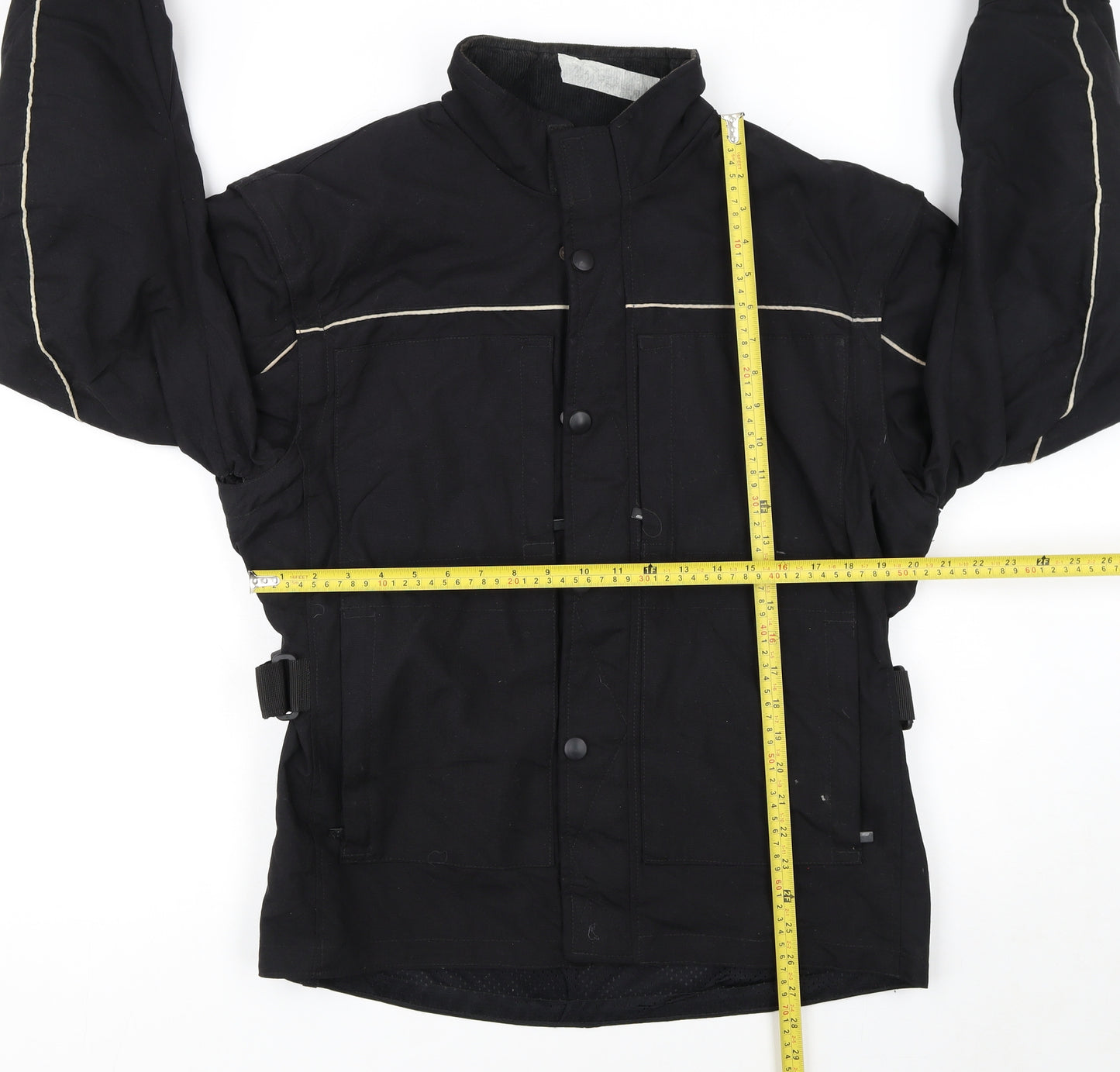 GiMoto Men's Black Motorcycle Jacket Size M Waterproof Lined