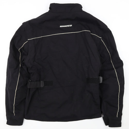 GiMoto Men's Black Motorcycle Jacket Size M Waterproof Lined