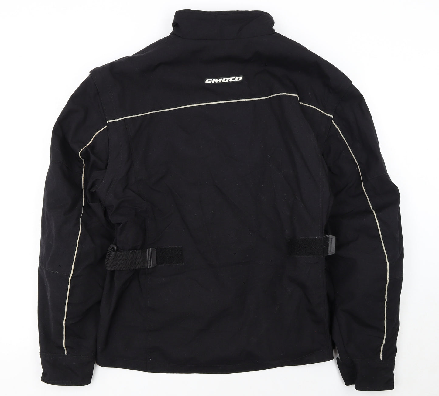GiMoto Men's Black Motorcycle Jacket Size M Waterproof Lined