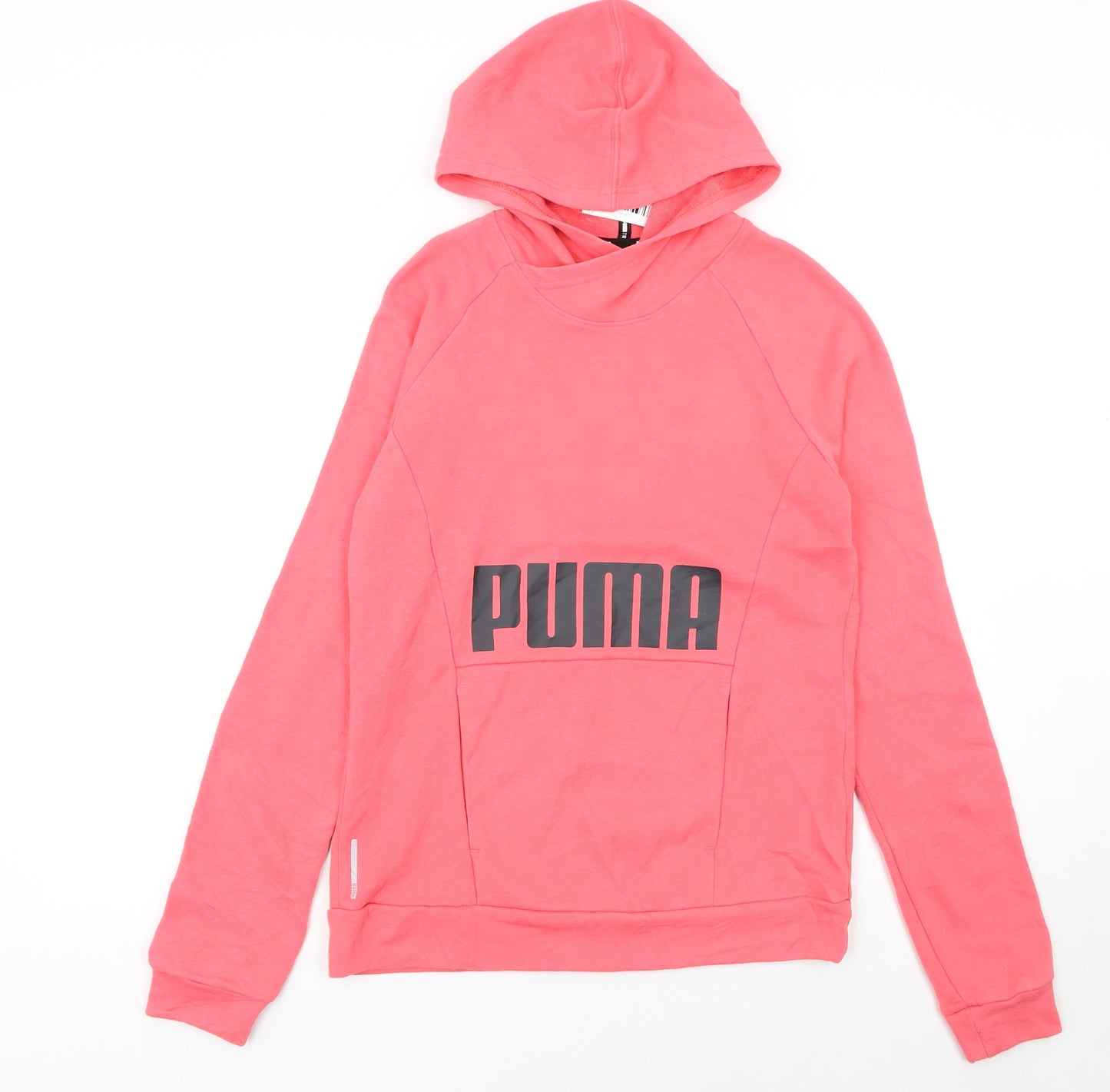 Puma Women's Pink Pullover Hoodie Small Logo Sweatshirt