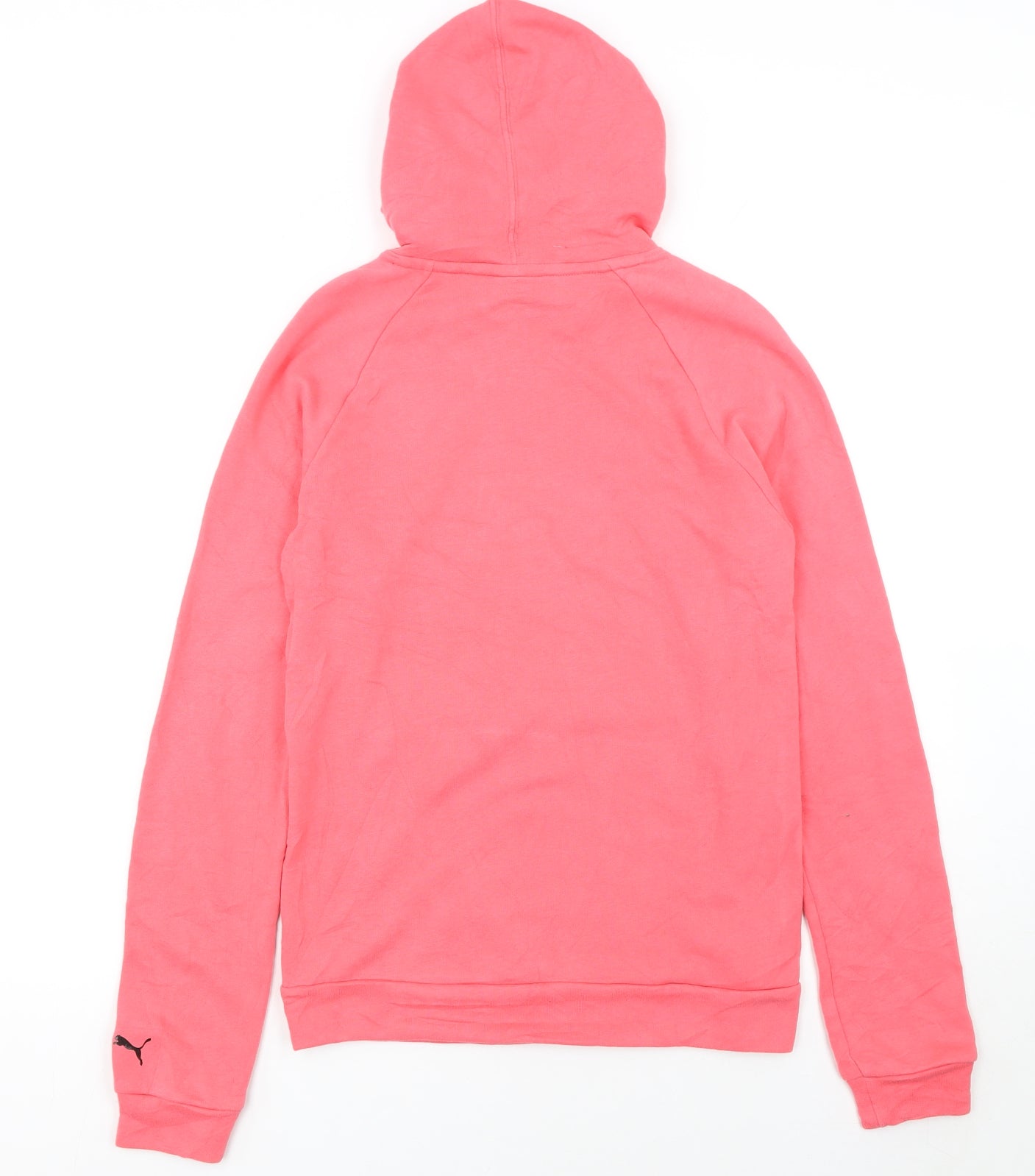Puma Women's Pink Pullover Hoodie Small Logo Sweatshirt