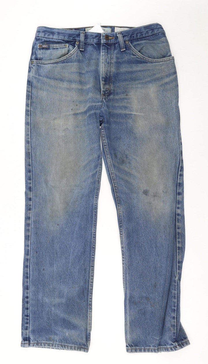 Lee Men's Blue Straight Leg Regular Fit Denim Jeans 33W 32L