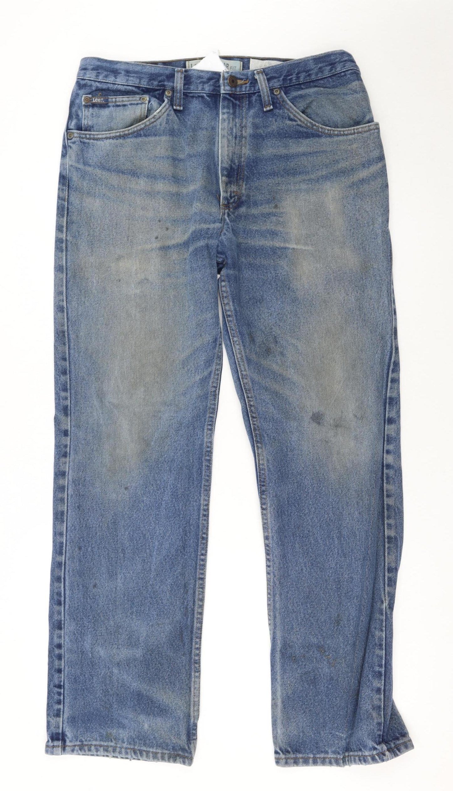 Lee Men's Blue Straight Leg Regular Fit Denim Jeans 33W 32L