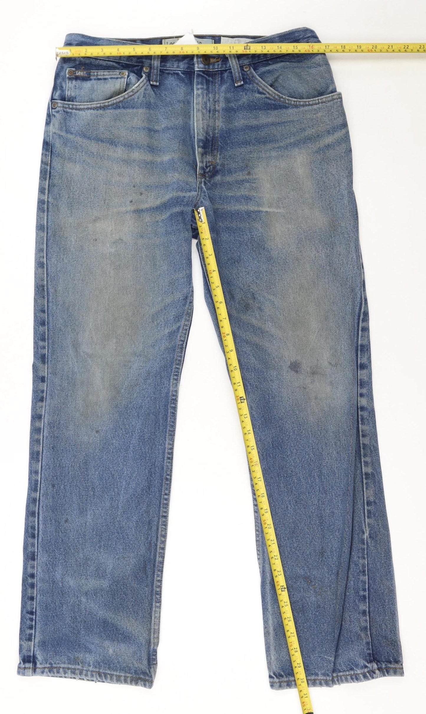 Lee Men's Blue Straight Leg Regular Fit Denim Jeans 33W 32L