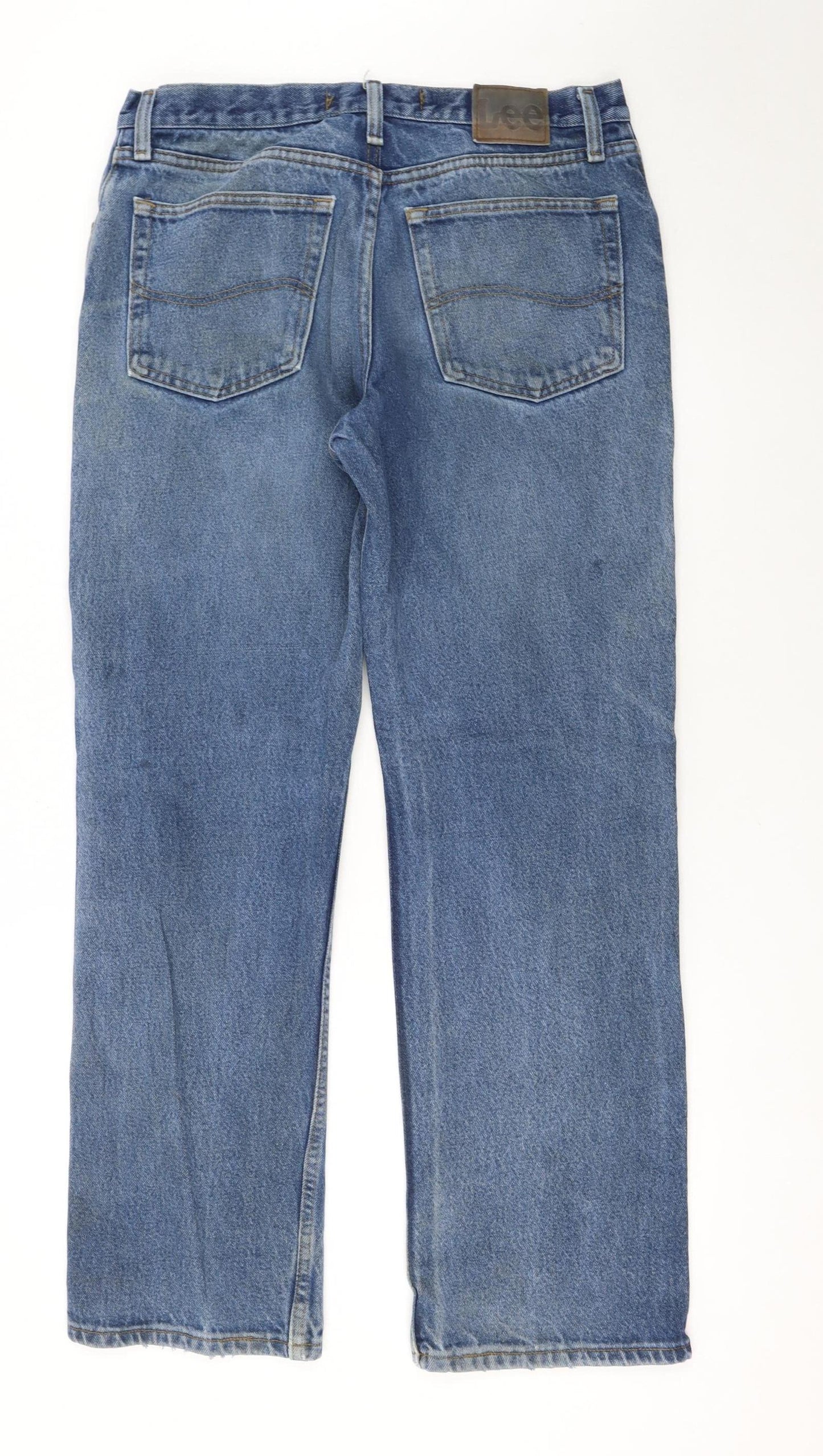 Lee Men's Blue Straight Leg Regular Fit Denim Jeans 33W 32L