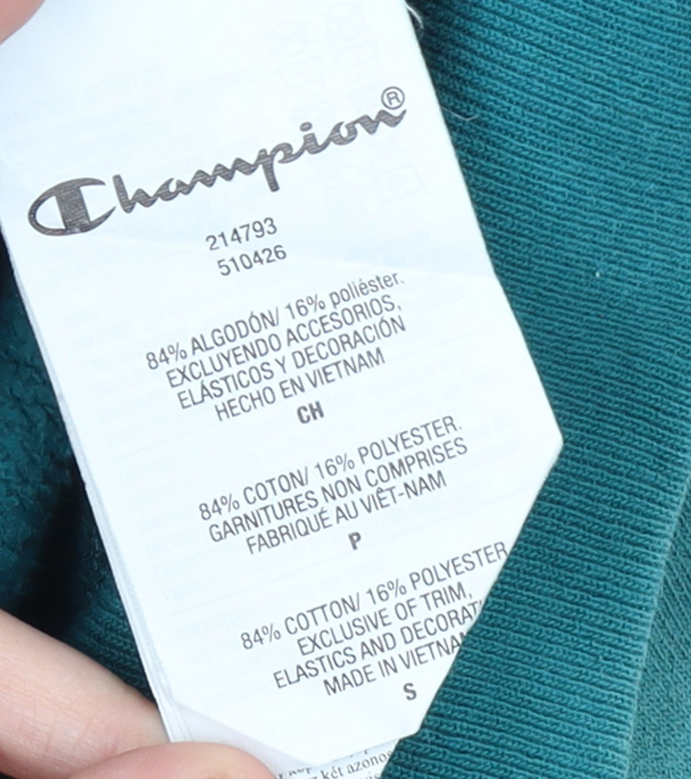 Champion Women’s Teal Pullover Hoodie S Cotton Blend Casual