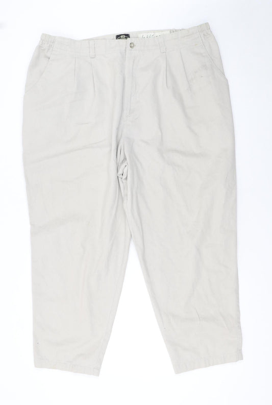 Lee Womens Beige Chino Trousers Size 22 Petite Cotton Pleated