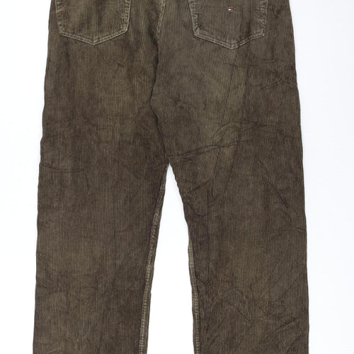 Tommy Hilfiger Men's Brown Corduroy Trousers 34/30 Regular Fit