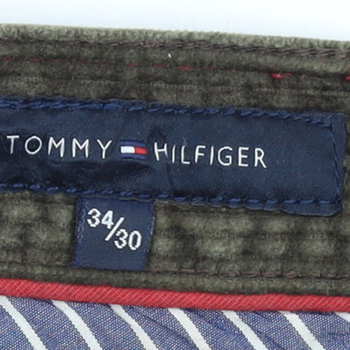 Tommy Hilfiger Men's Brown Corduroy Trousers 34/30 Regular Fit