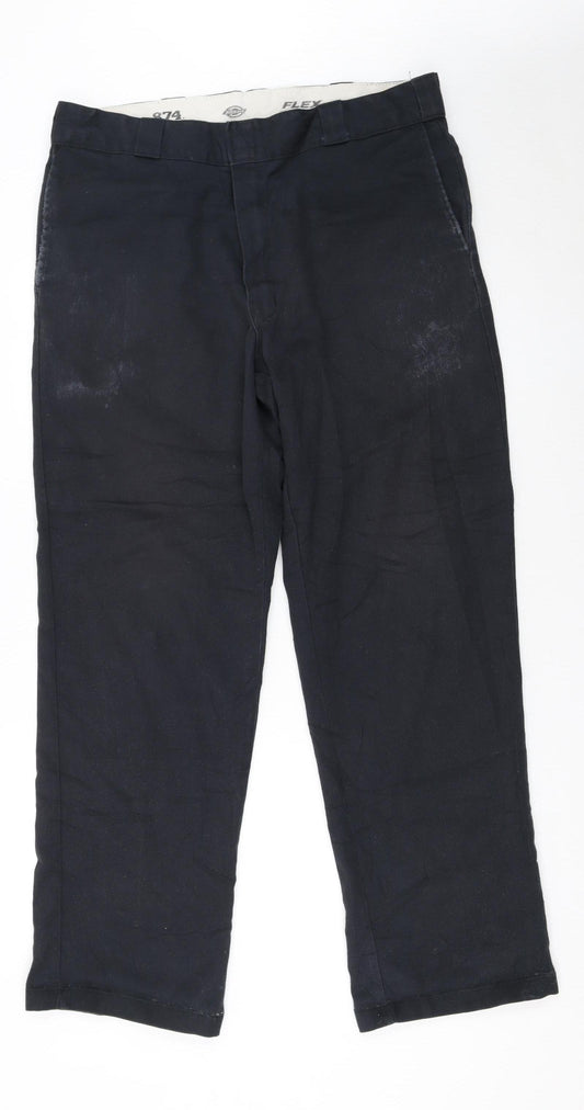 Dickies Men’s Black 874 Flex Work Chino Trousers 36x32