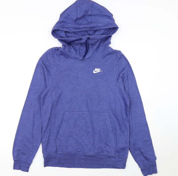 Nike Women's Blue Pullover Hoodie Size S Cotton Blend