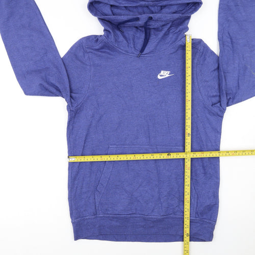 Nike Women's Blue Pullover Hoodie Size S Cotton Blend