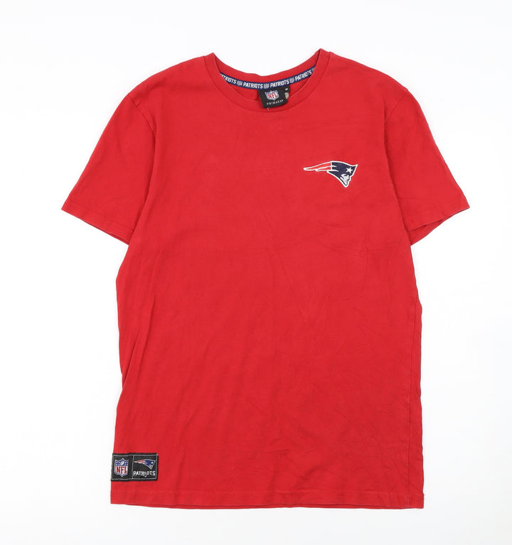 Primark Men’s Red NFL Patriots Graphic Cotton T-Shirt Size M