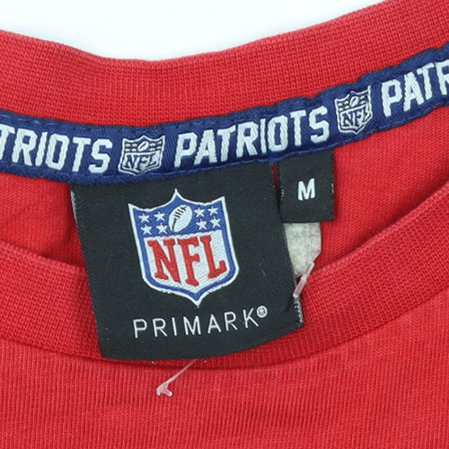 Primark Men’s Red NFL Patriots Graphic Cotton T-Shirt Size M