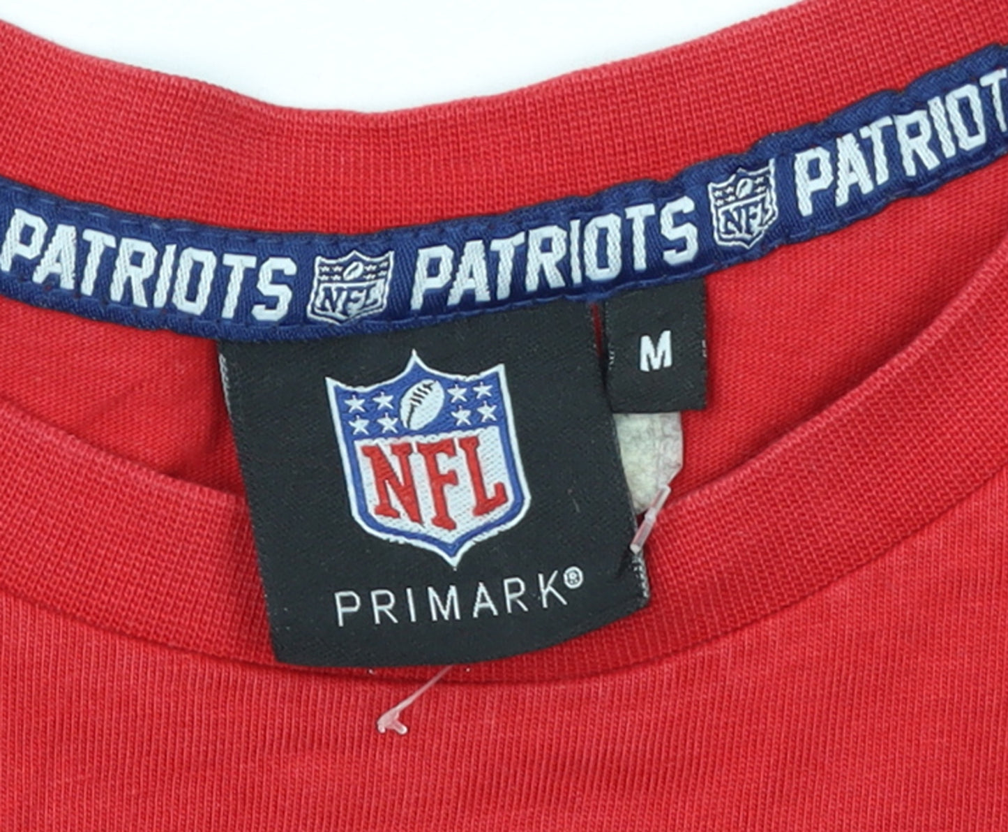 Primark Men’s Red NFL Patriots Graphic Cotton T-Shirt Size M